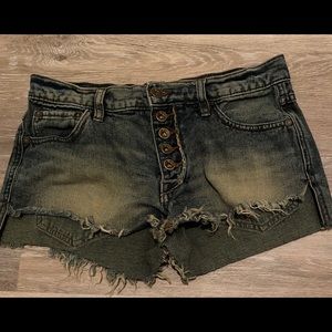 Free people waist size 25 denim cut off shorts
